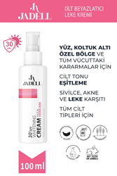 JADELL Genital Bölge Beyazlatıcı FACE & SKINCARE Koltuk Altı Diz Dirsek Kararma Karşıtı 30+SPF - Thumbnail