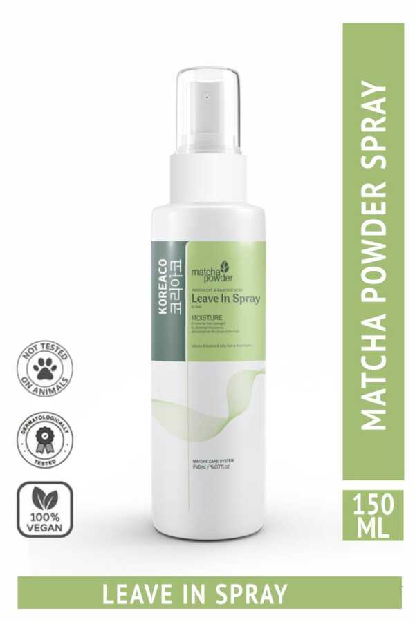 KOREACO Matcha Mucize Leaving In Spray | Nemlendirici Hacim veren Yapılandırıcı Saç Spreyi 150 ml - KOREACO