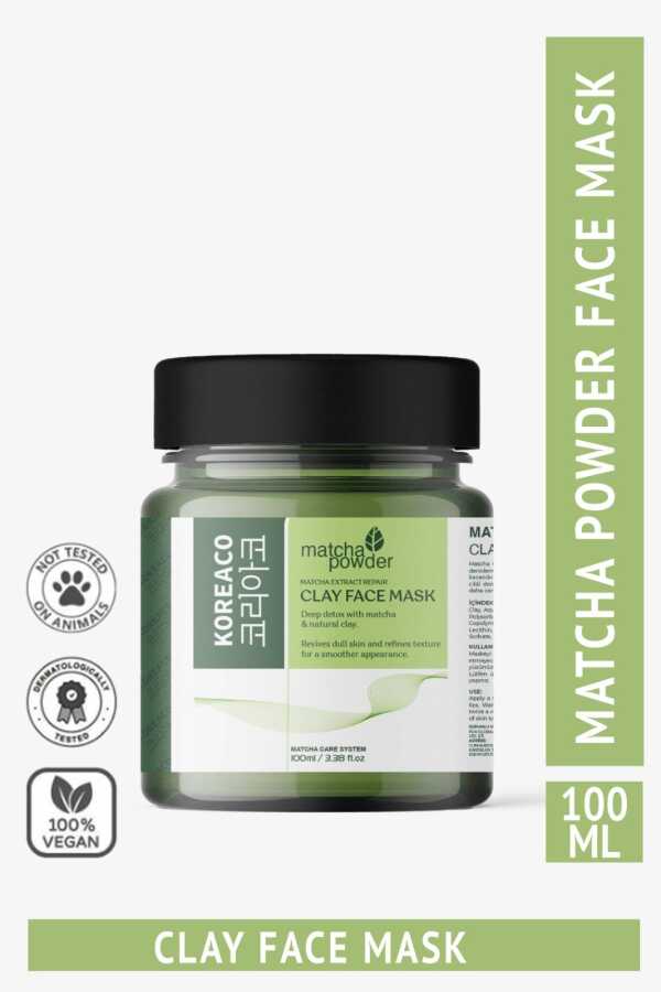 KOREACO Matcha Mucize Yüz Kil Maskesi | Pürüzsüzleştirici Arındırıcı Canlandırıcı 100 ml - KOREACO