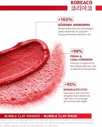 KOREACO Red Dragon Bubble Clay Yüz Maskesi | Tazelenme Parlaklık Nemli ve İpeksi Köpüren Yüz Maskesi 100 ml - 2