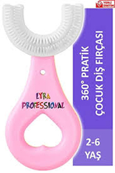 Lyra Professional - Lyra Professional U Şeklinde Pratik Çocuk Diş Fırçası 2-6 Yaş Pembe