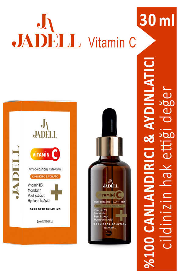 JADELL Vitamin C + Hyaluronic Acid Canlandırıcı&Aydınlatıcı Özellikli Yaşlanma Karşıtı Serum 30 ml